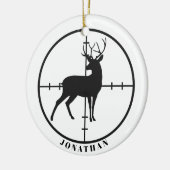 Personalisiertes Hirschziel Keramik Ornament (Links)