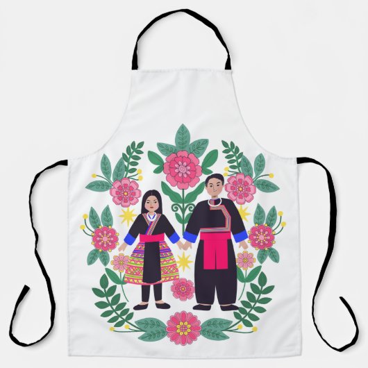 Personalisiertes Hmong-Leeg-Paar Schürze (Vorderseite)