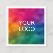 Personalisiertes Hochladen des Firmenlogos Quadratische Visitenkarte (Vorderseite)