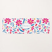 Personalisiertes Hochwertiges Blumenmuster Yogamatte (Rückseite (Horizontal))