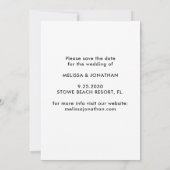 Personalisiertes Hochzeit einfaches Hund Foto Save The Date (Rückseite)