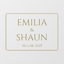 Personalisiertes Hochzeitfenster