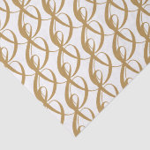 Personalisiertes HochzeitGold-Zusammentreffsymbol Seidenpapier (Detail)