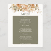 Personalisiertes Hochzeitmenü für die Blume mit gr (Vorderseite)