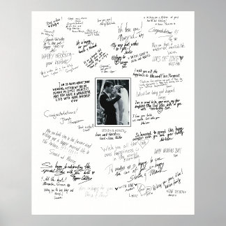 Personalisiertes Hochzeitplakat für Gast-Wünsche Poster