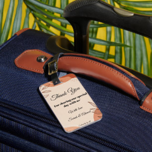 Personalisiertes Hochzeits-Danke-Gepäckanhänger Gepäckanhänger