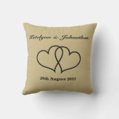 Personalisiertes Hochzeits-Datum Kissen (Rückseite)