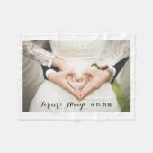 Personalisiertes Hochzeits-Foto für immer u. immer Fleecedecke (Vorderseite (Horizontal))