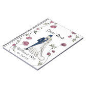 Personalisiertes Hochzeits-Gast-Buch-Notizbuch Notizblock (Linke Seite)