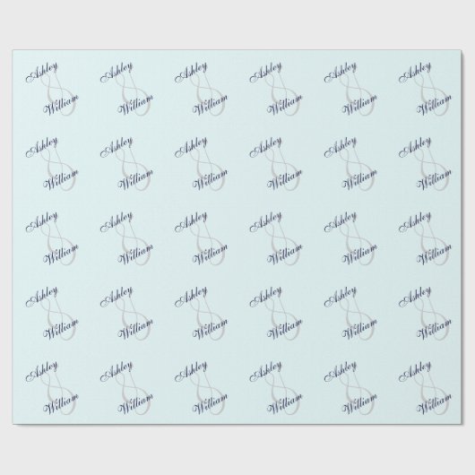 Personalisiertes Hochzeits-oder Geschenkpapier (Flach)