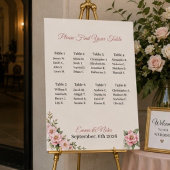 Personalisiertes Hochzeits-Sitzplan-Schild Poster