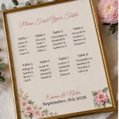 Personalisiertes Hochzeits-Sitzplan-Schild Poster