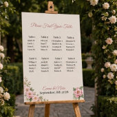 Personalisiertes Hochzeits-Sitzplan-Schild Poster