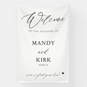 Personalisiertes Hochzeits-Willkommensschild-Banne Banner