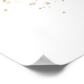 Personalisiertes Hochzeits-Willkommensschild Flora Poster (Ecke)
