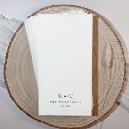 Personalisiertes Hochzeitsbad Napkins für die Toil Serviette