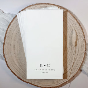 Personalisiertes Hochzeitsbad Napkins für die Toil Serviette