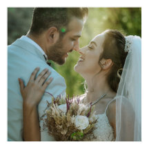 Personalisiertes Hochzeitsbild Poster für Paare, L