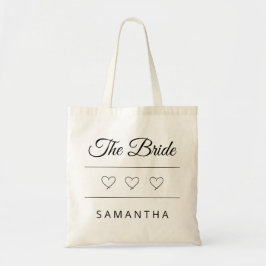 Personalisiertes Hochzeitsdesign für die Braut Tragetasche