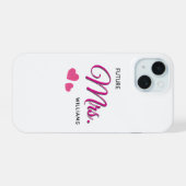 Personalisiertes Hochzeitsdesign Future Mrs iPhone 15 Hülle (Rückseite (Horizontal))