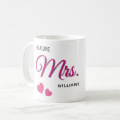 Personalisiertes Hochzeitsdesign Future Mrs Kaffeetasse (Vorderseite Links)
