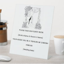 Personalisiertes Hochzeitsempfangsschild