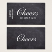 Personalisiertes Hochzeitsereignis Trinkschein (Vorne & Hinten)