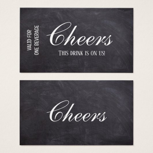Personalisiertes Hochzeitsereignis Trinkschein (Vorne & Hinten)