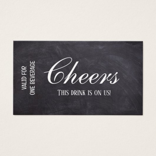 Personalisiertes Hochzeitsereignis Trinkschein (Vorderseite)