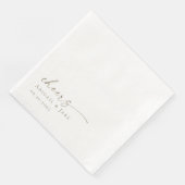 Personalisiertes Hochzeitsessen Napkins Serviette (Ecke)
