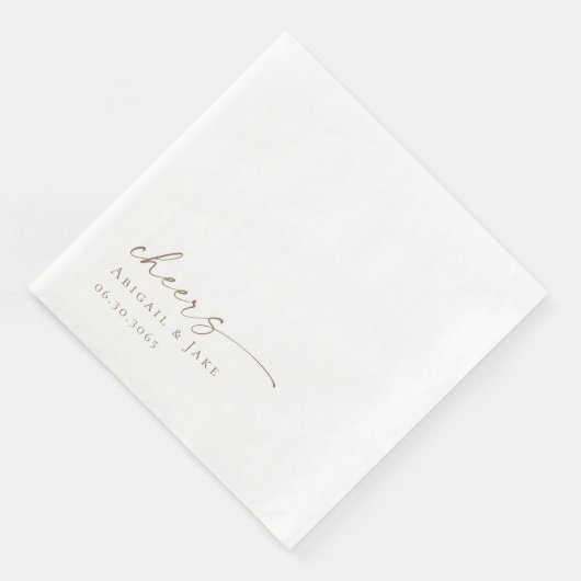 Personalisiertes Hochzeitsessen Napkins Serviette (Ecke)