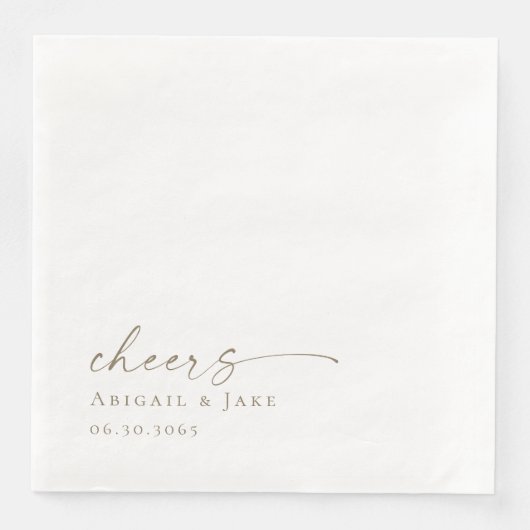 Personalisiertes Hochzeitsessen Napkins Serviette (Vorderseite)