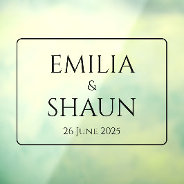 Personalisiertes Hochzeitsfenster Fensteraufkleber