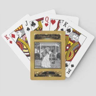Personalisiertes Hochzeitsfest Foto 50. Goldenes J Spielkarten
