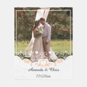 Personalisiertes Hochzeitsfest Foto rett Name und  Fleecedecke (Vorderseite)