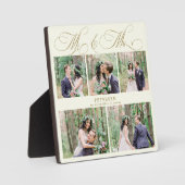 Personalisiertes Hochzeitsfest-Foto sammelt Mr. an Fotoplatte (Vorderseite)