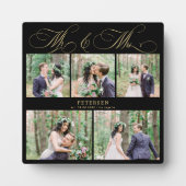 Personalisiertes Hochzeitsfest-Foto sammelt Mr. an Fotoplatte (Vorderseite)