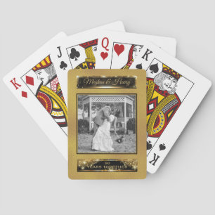 Personalisiertes Hochzeitsfoto 50. Goldene Hochzei Spielkarten
