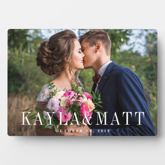 Personalisiertes HochzeitsFoto Fotoplatte (Vorderseite)