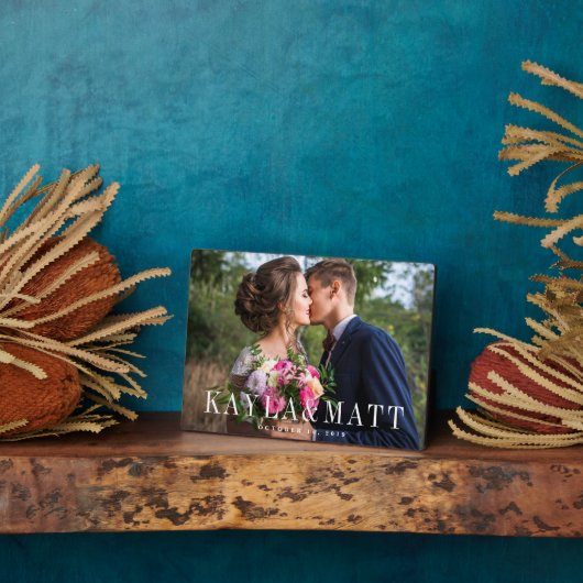 Personalisiertes HochzeitsFoto Fotoplatte (Seite)