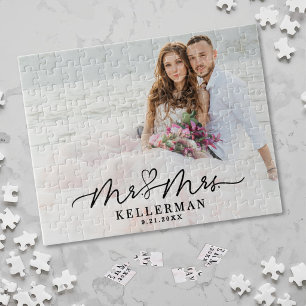 Personalisiertes Hochzeitsfoto für Paare Puzzle