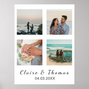 Personalisiertes Hochzeitsfoto - Individuelles 4-F Poster