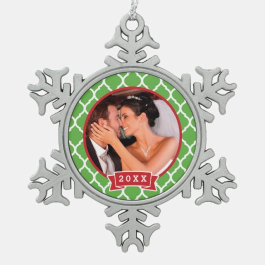 Personalisiertes HochzeitsFoto Keepake Ornament (Vorderseite)