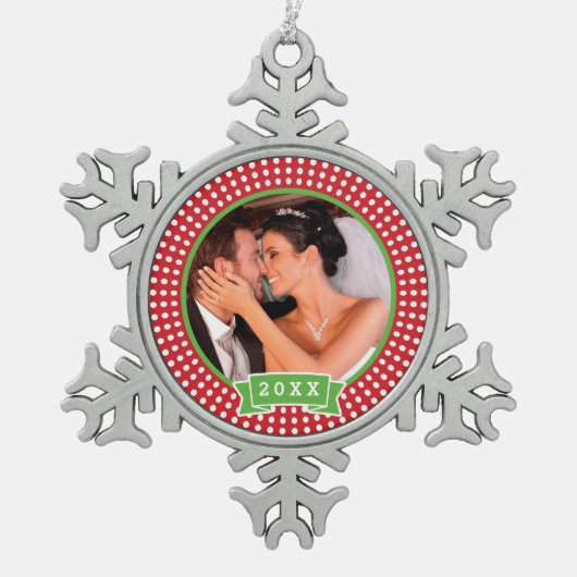 Personalisiertes HochzeitsFoto Keepake Ornament (Vorderseite)