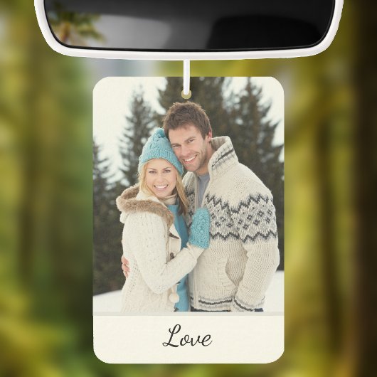 Personalisiertes Hochzeitsfoto mit Initialen Autolufterfrischer