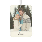 Personalisiertes Hochzeitsfoto mit Initialen Autolufterfrischer (Rückseite)