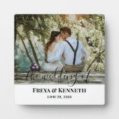 Personalisiertes HochzeitsFoto mit moderner Kallig Fotoplatte (Vorderseite)