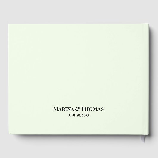 Personalisiertes HochzeitsFoto mit moderner Kallig Gästebuch (Rückseite)
