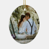 Personalisiertes HochzeitsFoto mit moderner Kallig Keramik Ornament (Rechts)