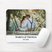 Personalisiertes HochzeitsFoto mit moderner Kallig Mousepad (Mit Mouse)